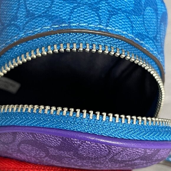 Coach mini backpack keychain multi colored NWOT - Picture 6 of 6